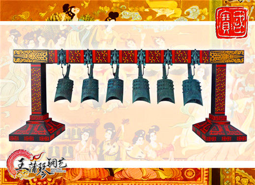 6件套仿古編鐘，小型特色樂器，民樂混音配套